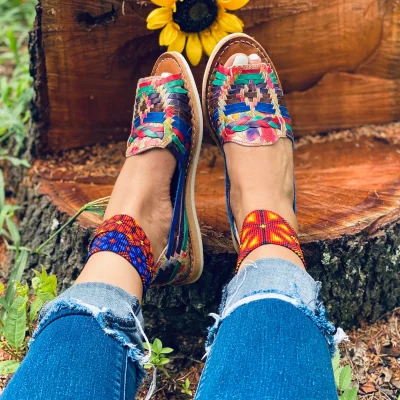 Serenity Open Toe Modern Huarache Sandal Mexican Style