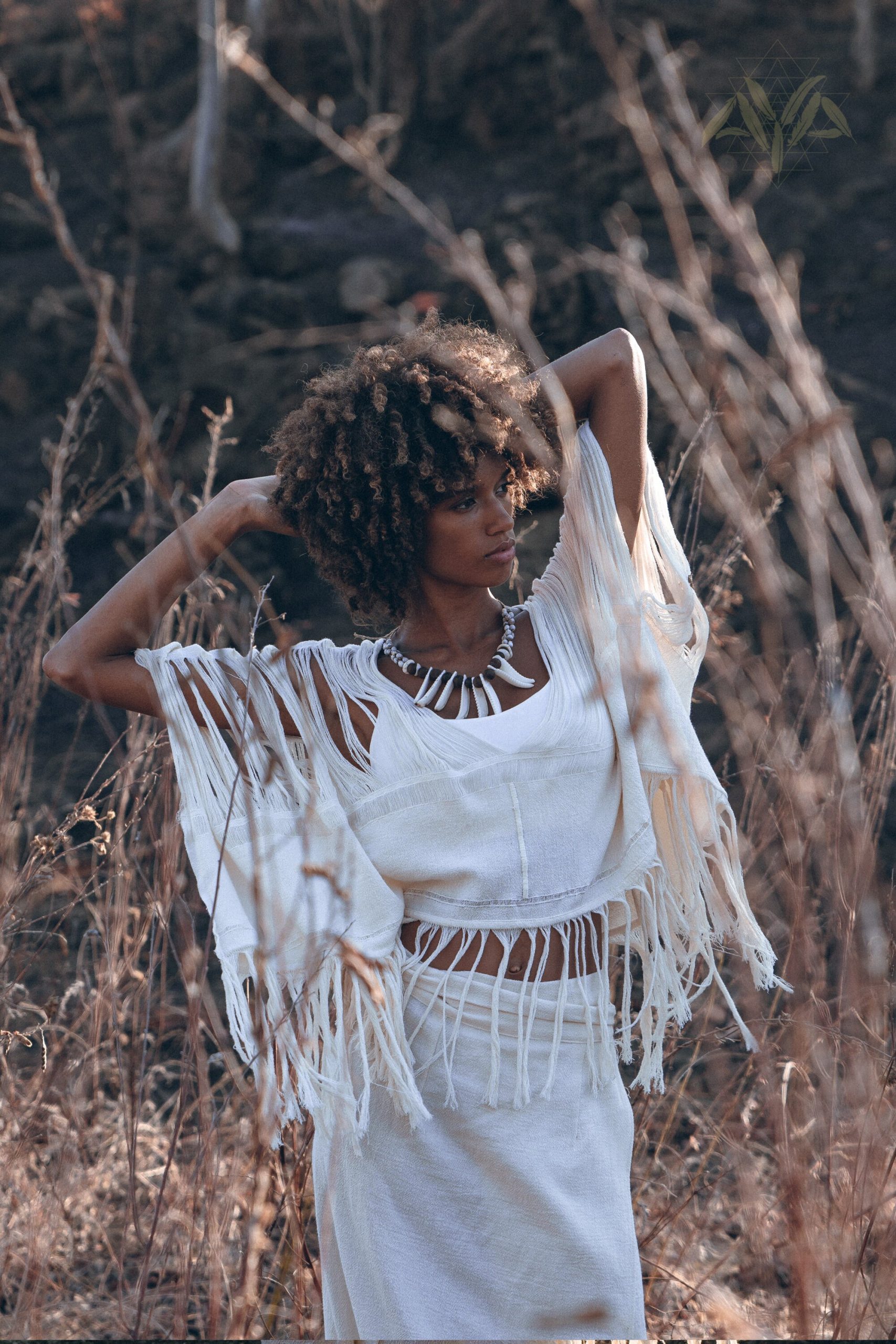 Off White Bohemian Crop Top Boho Frayed Blouse