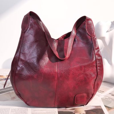 Soft Leather Tote Bag Women Large Capacity Shoulder